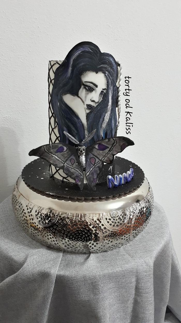 Bday punk gothic cake