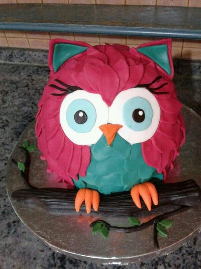 my first owl cake