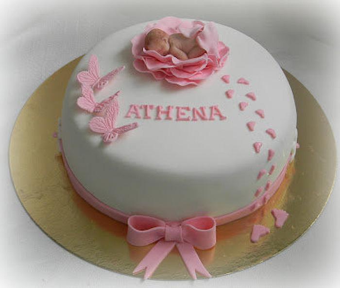 Naming cake for little Athena 