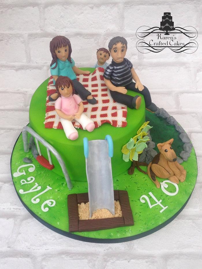 Family day out cake