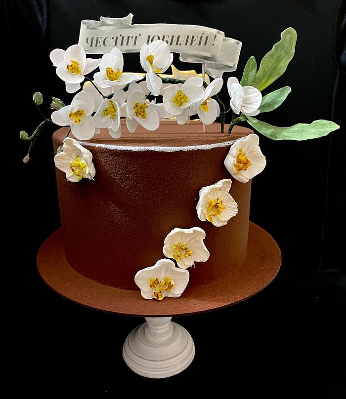 Flower orquídea  cake and lion!