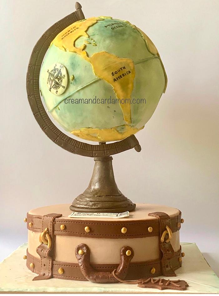 Birthday cake for a Globe trotter