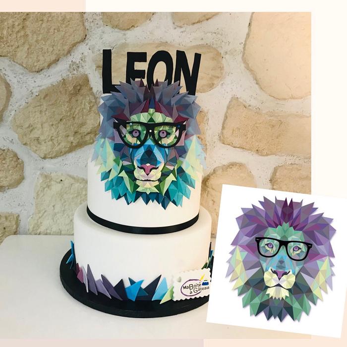 Modern Lion Cake