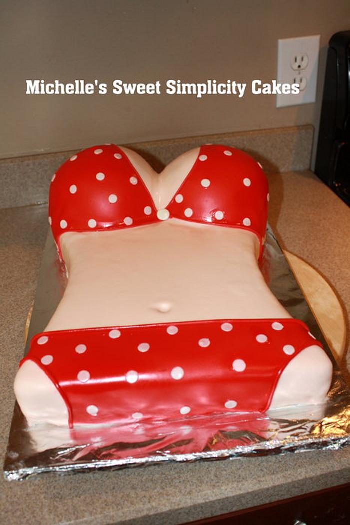 Bánh sinh nhật 18+ tạo hình 3d cặp zú và bikini ren đỏ nền socola độc đáo |  Bánh Kem Ngộ Nghĩnh