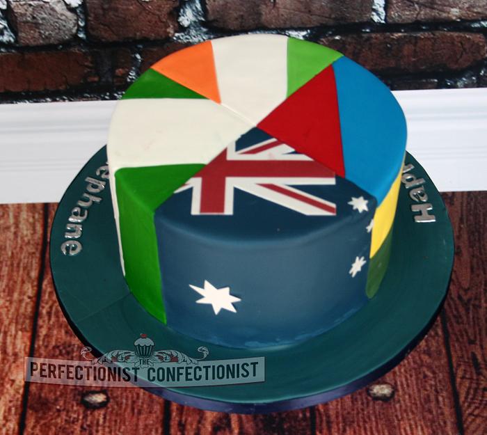 Stéphane - Flags Birthday Cake 