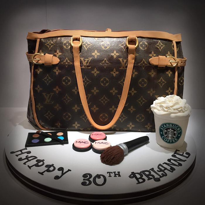 Louis Vuitton Damier Duffle bag cake. ©Coco Paloma Desserts