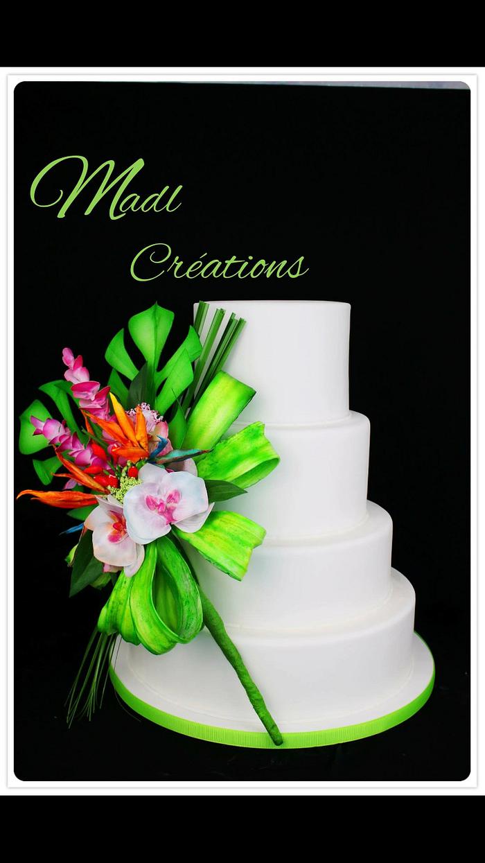 Wedding cake exotique wafer paper