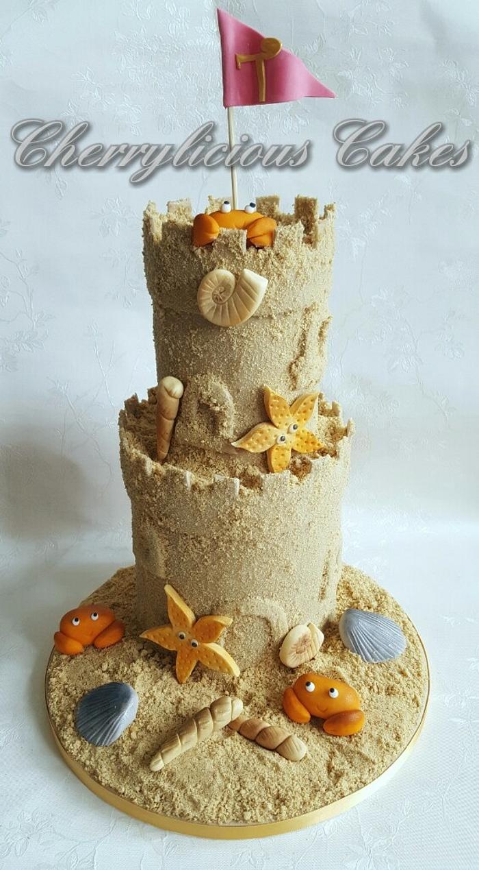 Sandcastle cake