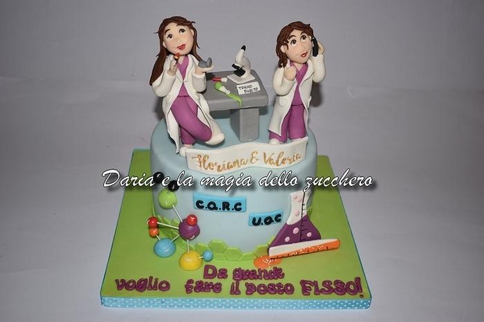 scientist cake