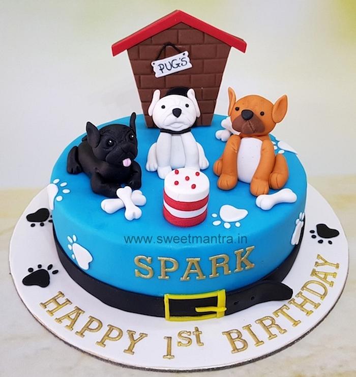 Dog birthday cake