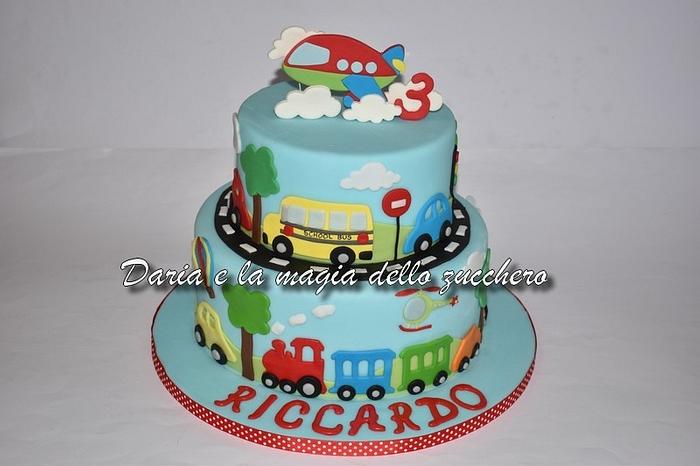 transports vehicles cake
