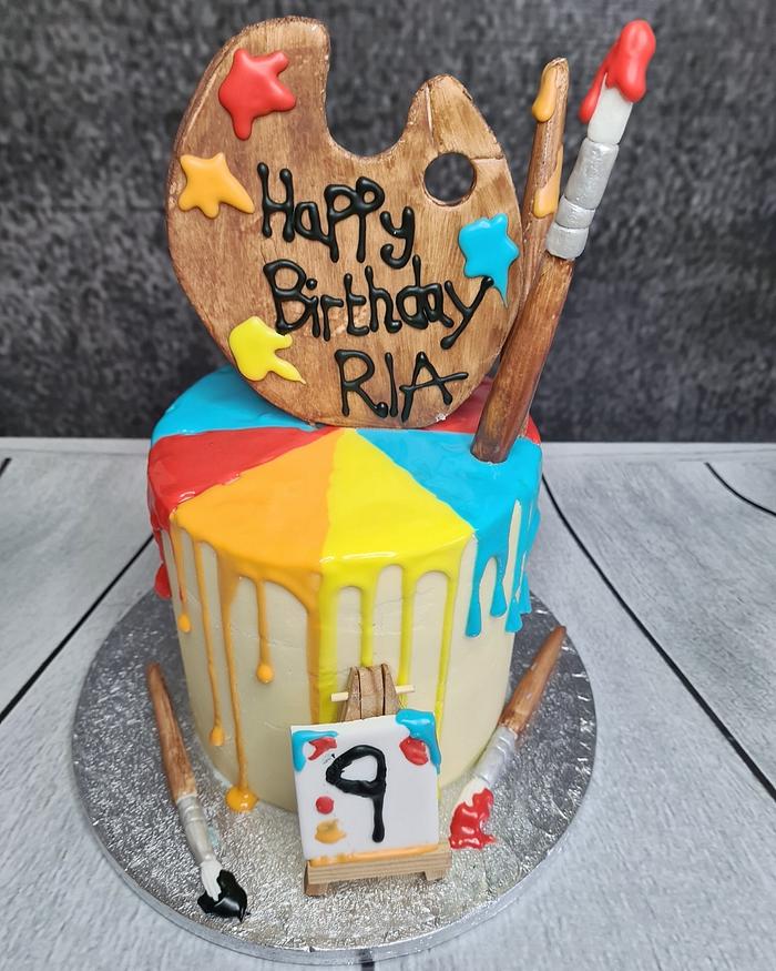 Beautifull Painting Cake Decoration | Paint Theme Cake | Art Cake Design |  Beautifull Painting Cake Decoration | Paint Theme Cake | Art Cake Design |  By Sunil Cake Master | Facebook