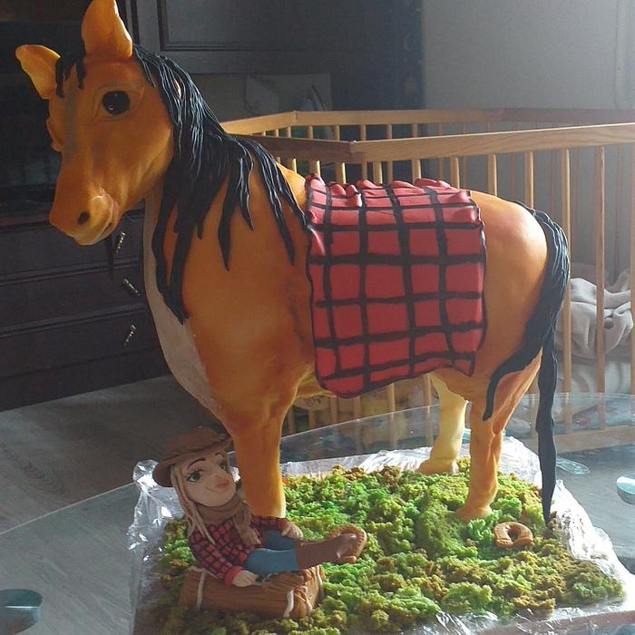  cake for daughter who loves horses