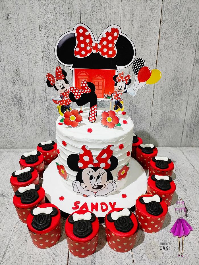 Mini mouse Cake, cupcakes 