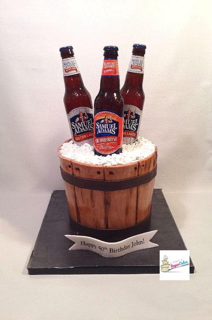 Beer bucket cake 