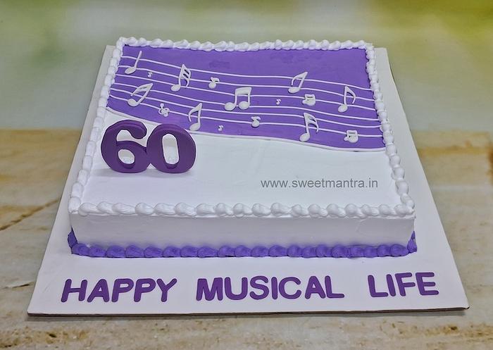 60th Birthday Music cake