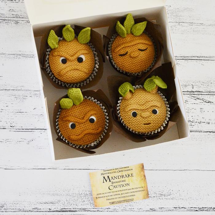 Harry Potter Mandrake Cupcakes 
