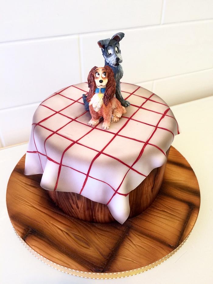 Lady and the Tramp inspired cake.