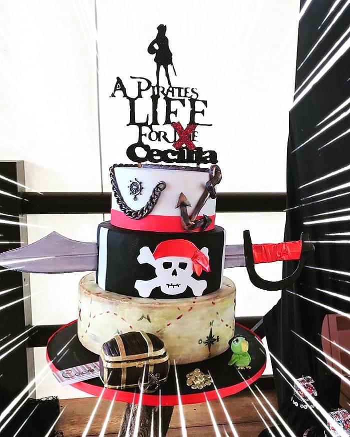 Pirates fondant cake 
