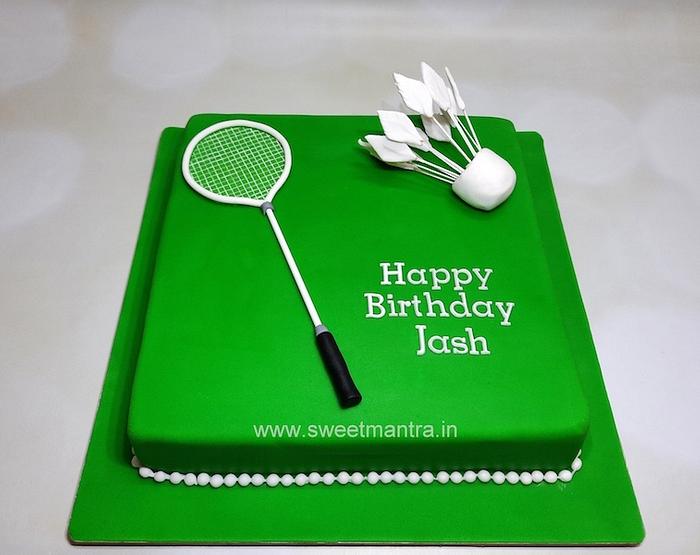Badminton theme cake
