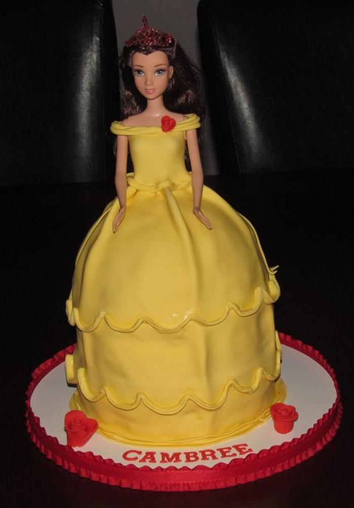 Beauty and Beast Princess Belle Cake & Cupcakes