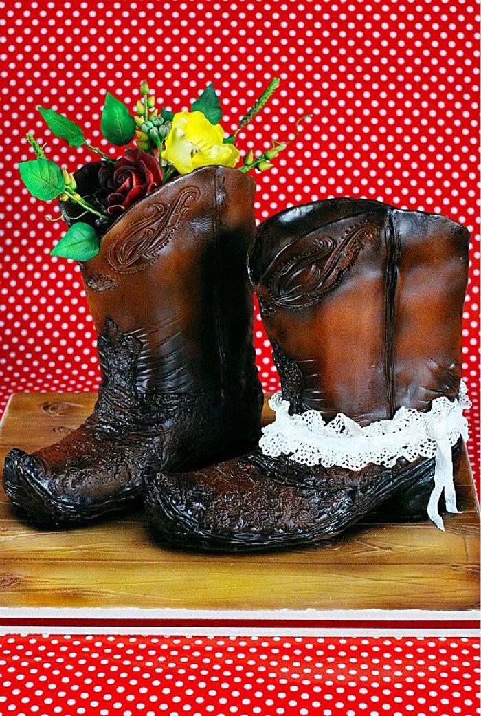 Cowboy Boots Wedding Cake