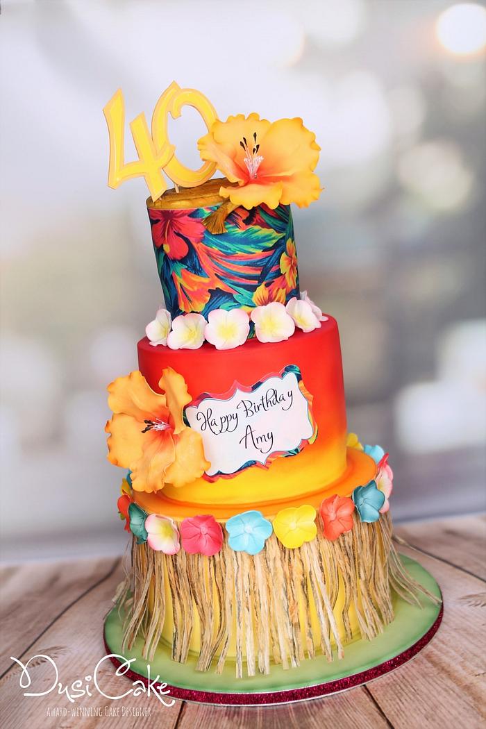 Colourful Hawaiian Cake