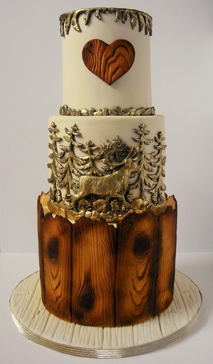  Rustic wedding cake 