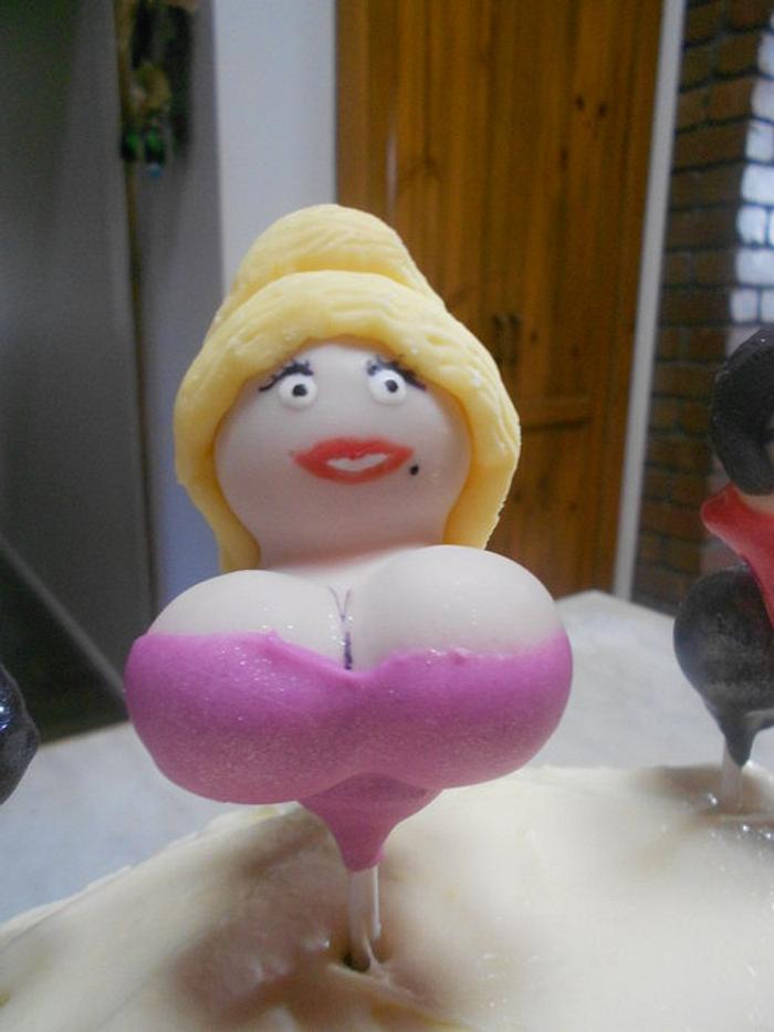 Dolly Parton cake pop