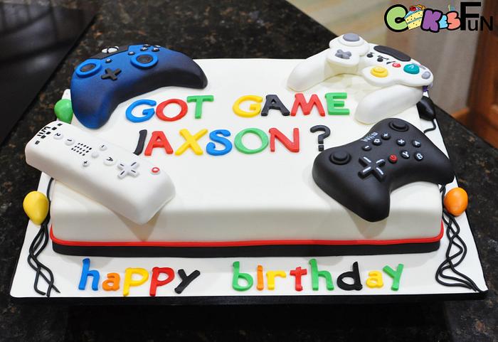 Very Easy Kids' Birthday Gamer Cake / XBOX CAKE Design - YouTube