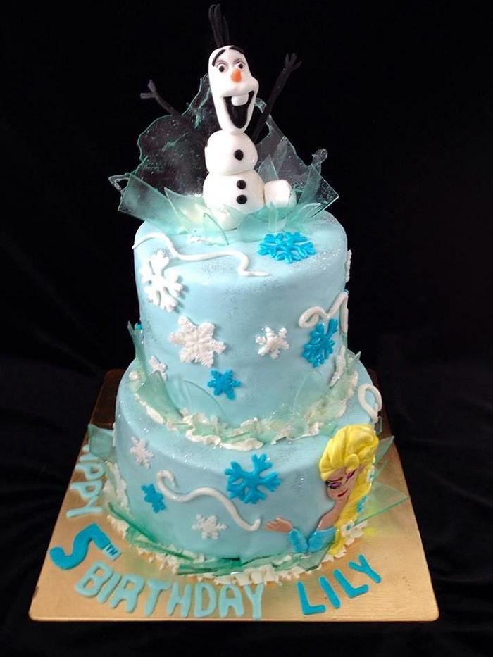 Frozen   themed  cake!
