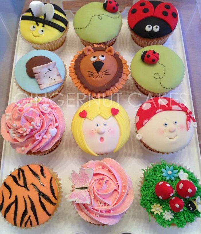 Assorted kids cupcakes