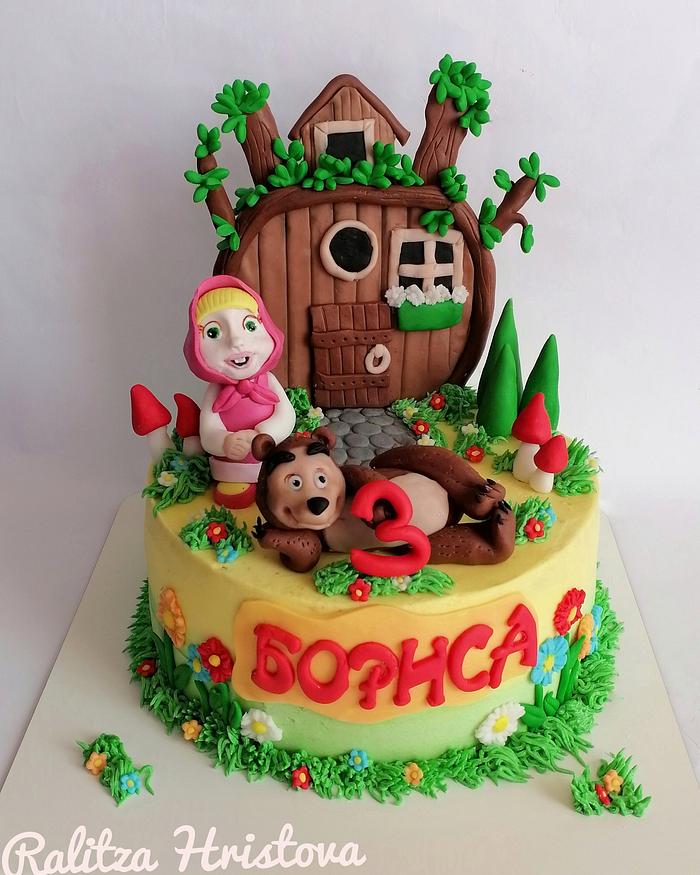 Birthday cake - Masha and the Bear
