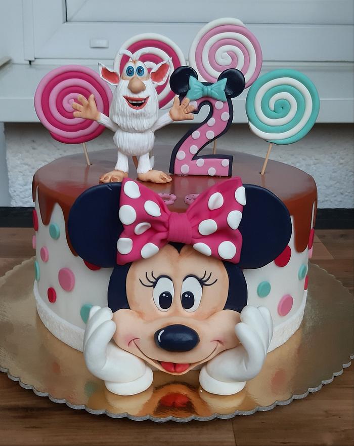 Booba and Minnie cake