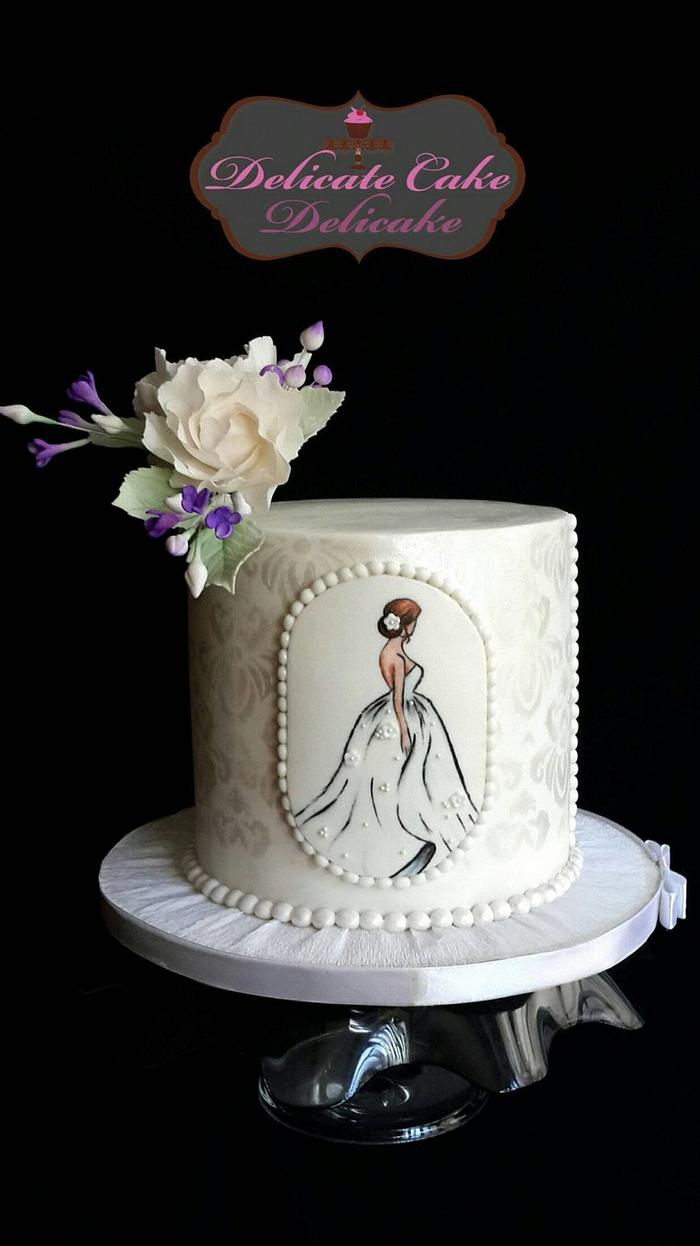 Hand Painted wedding cake