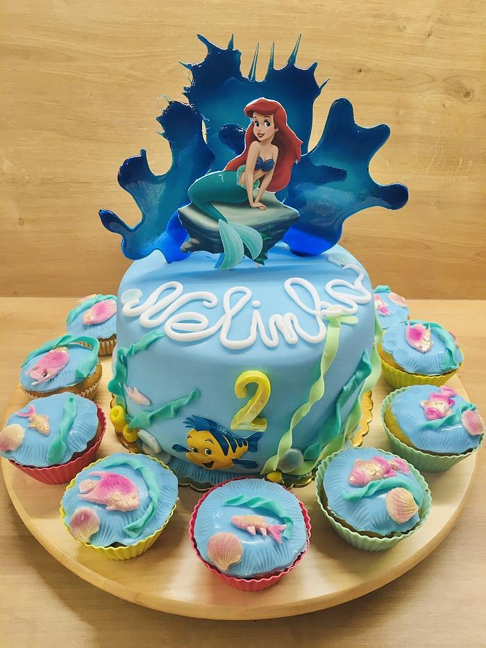 Mermaid Ariel cake