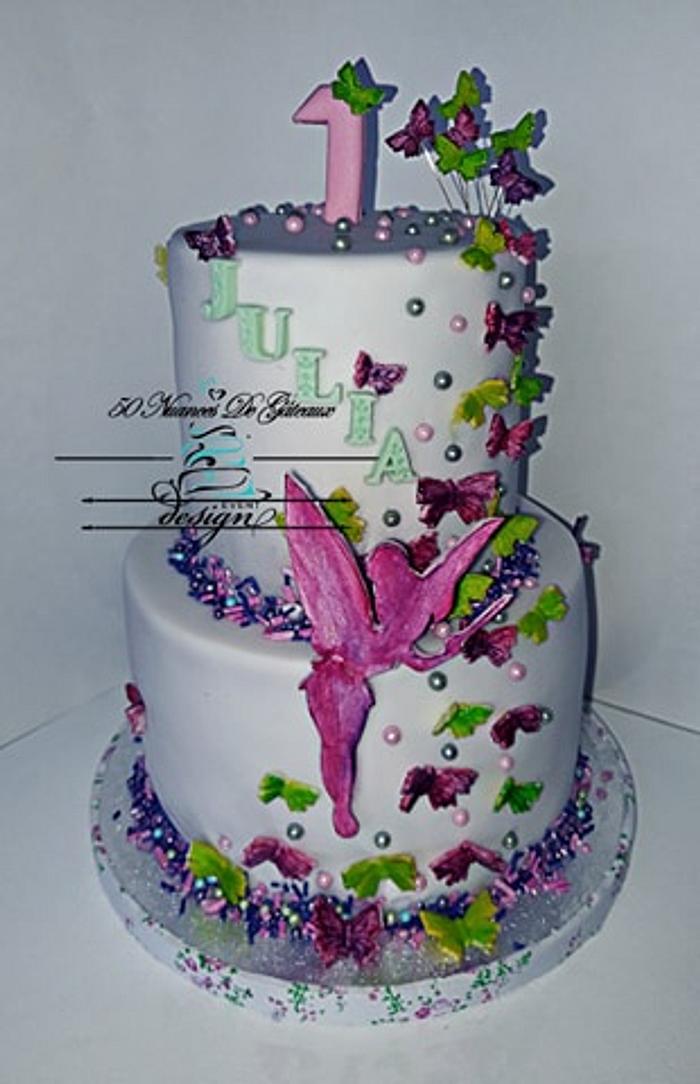 Tinkerbell cake 1st birthday 