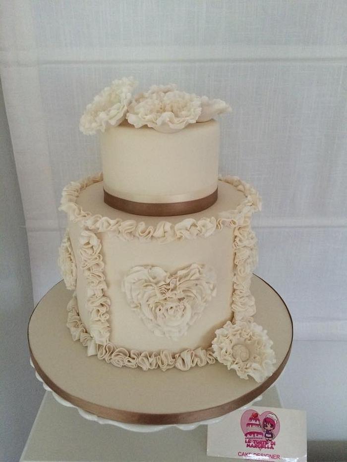 Wedding ruffle Cake 