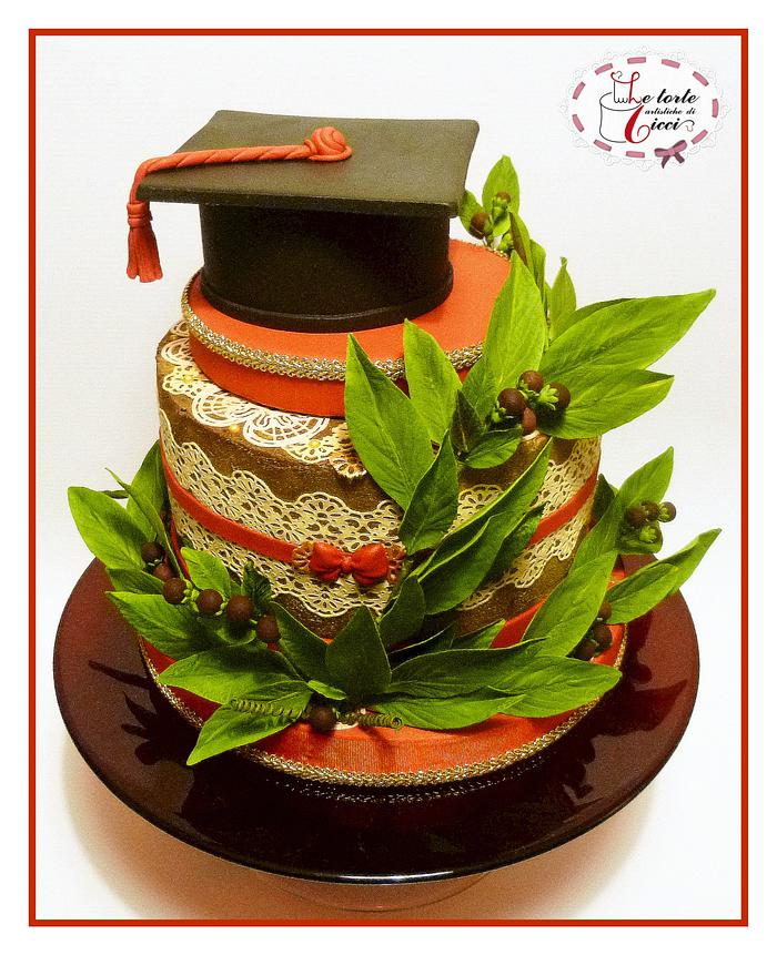University graduation cake