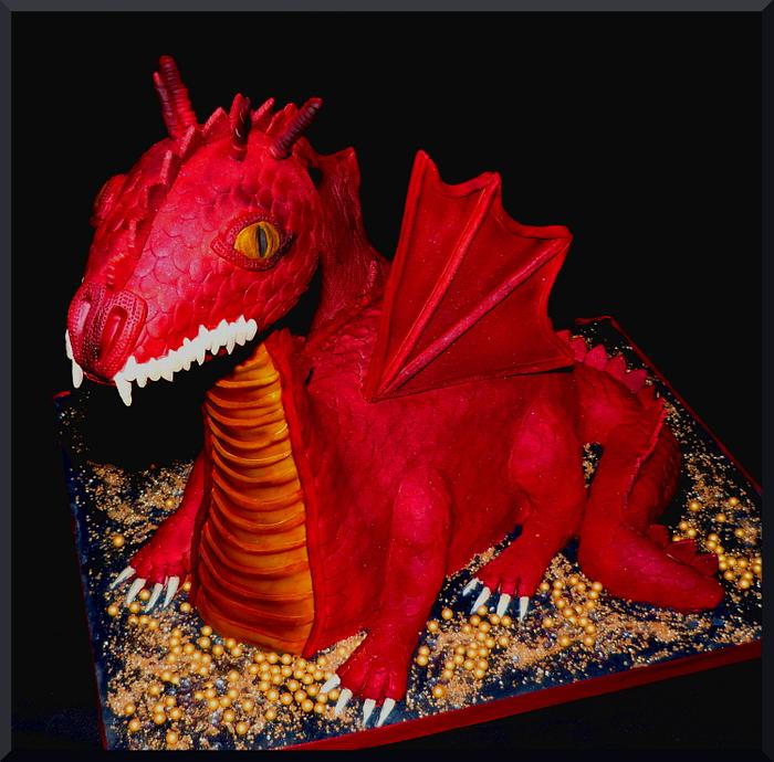 3D dragon cake