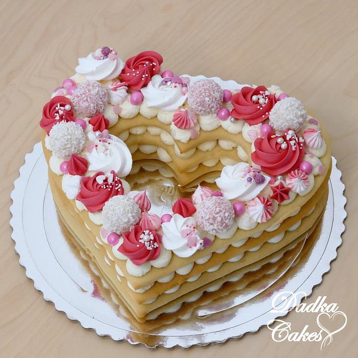 Wedding heart cake