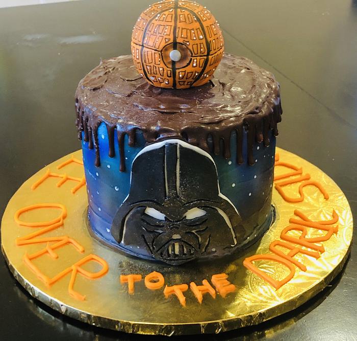 Star Wars Basketball Cake