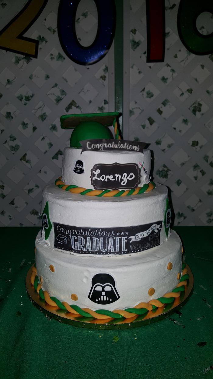 3 Tier Graduation Cake