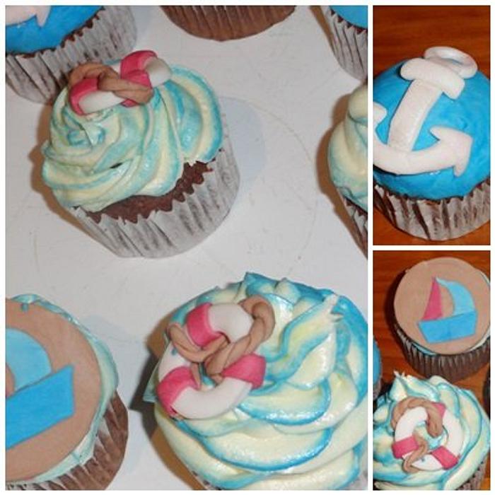 nautical cupcakes 