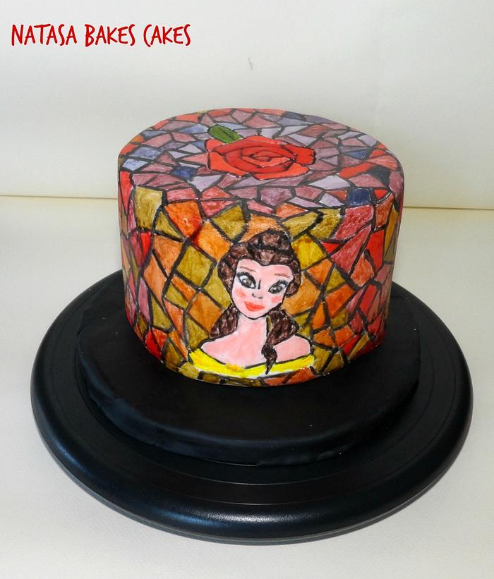 Belle stained glass cake