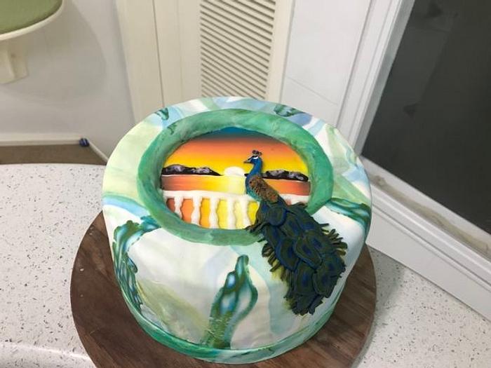 Peacock cake