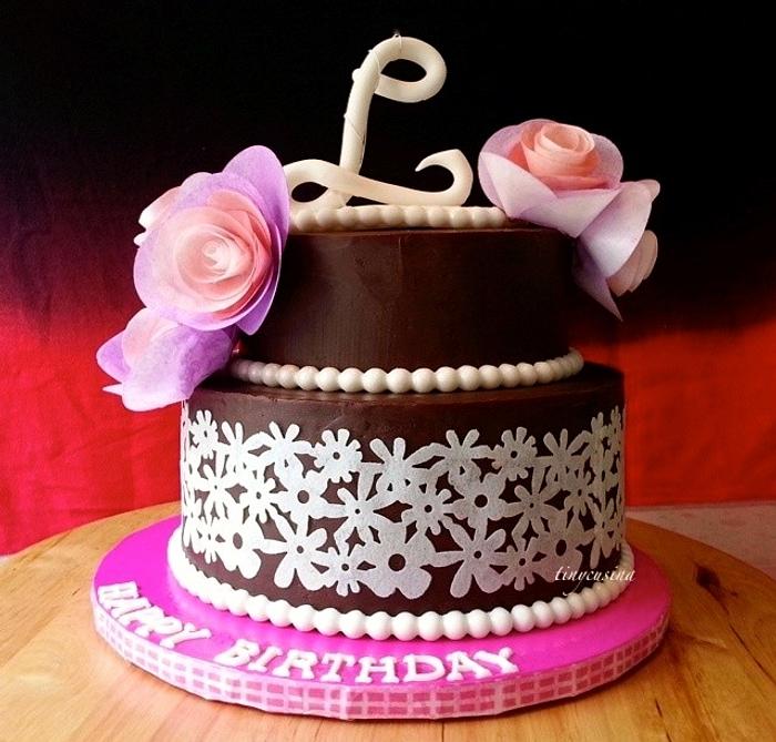 Chocolate Ganache Birthday Cake