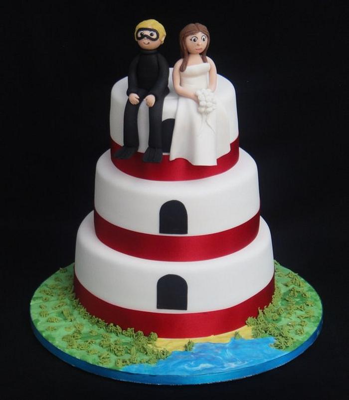 Light House Wedding Cake