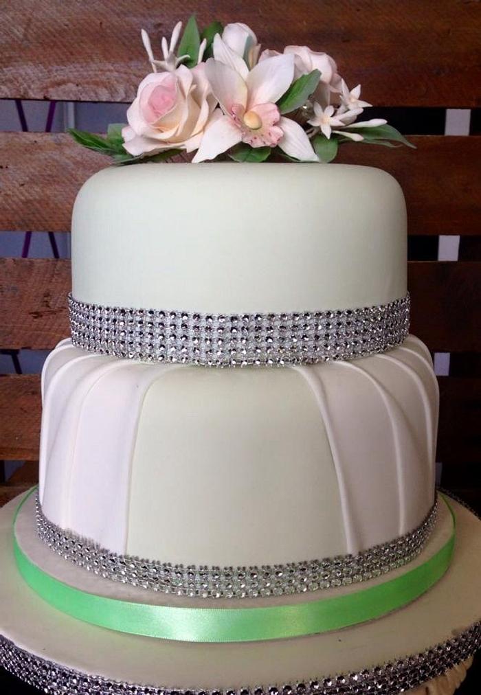 Pretty two tier cake