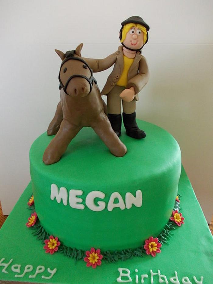 Horse and rider Birthday Cake